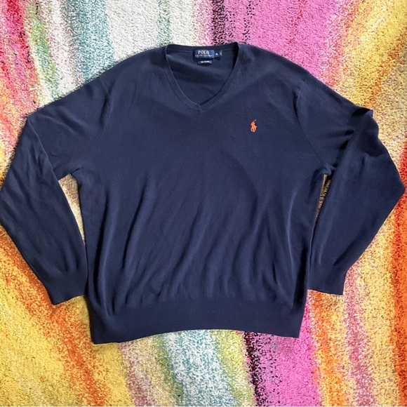 Polo Ralph Lauren Pima cotton men’s sweater size XL navy